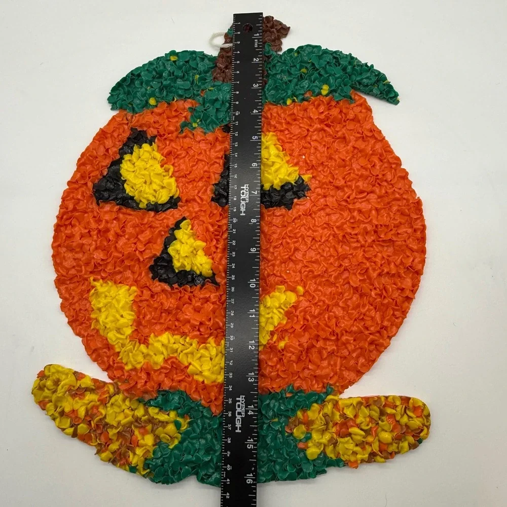 Vintage Halloween‎ Pumpkin Plastic Popcorn Decoration Wall Hanging Decor